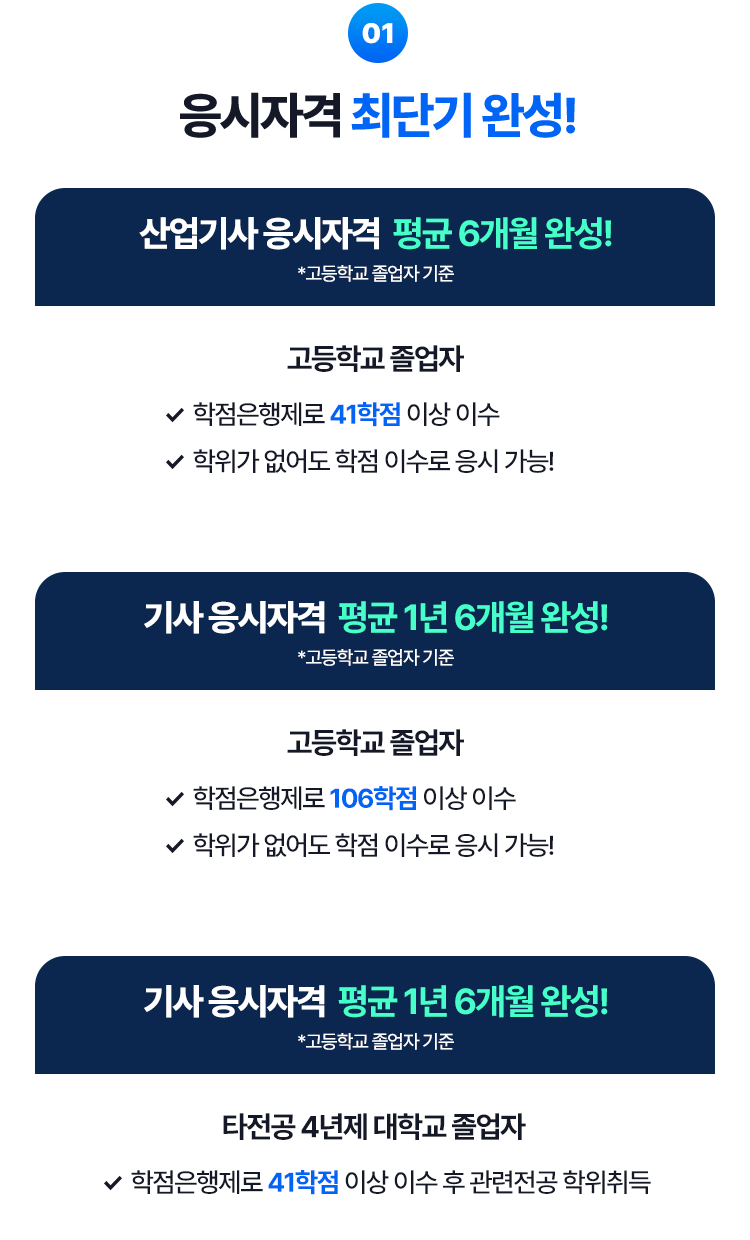 01. 응시자격 최단기 완성!